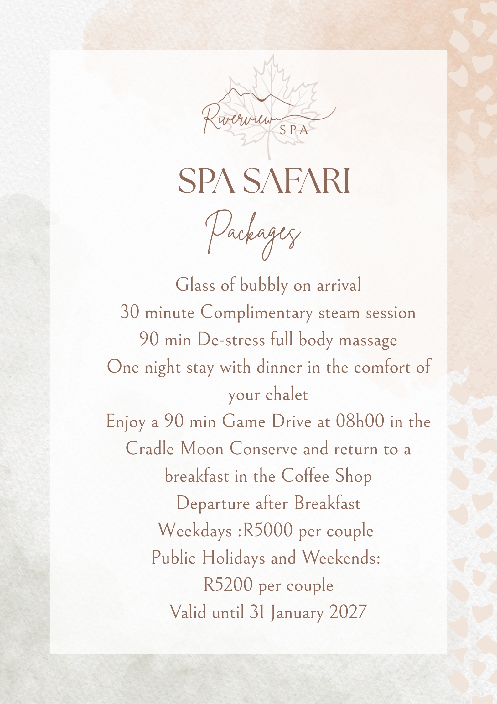 Spa Safari new